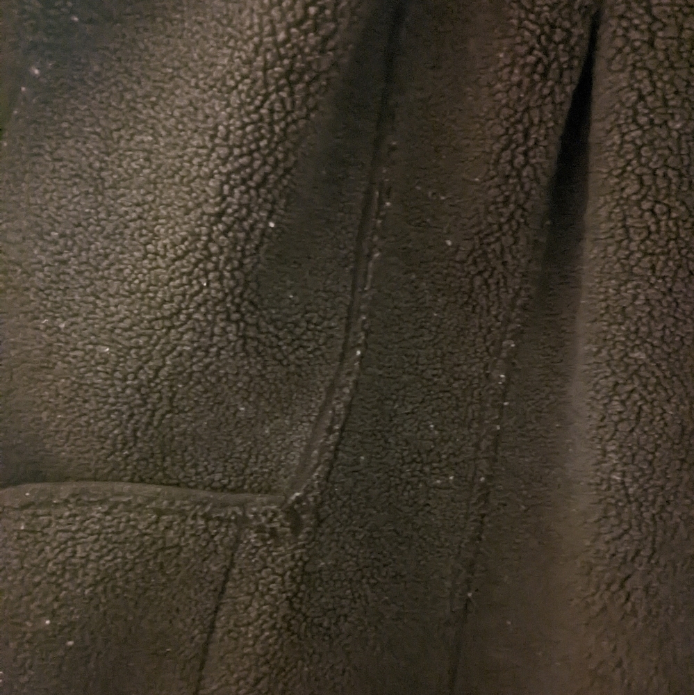 Chocolate brown faux shearling coat - Picture 3 of 3